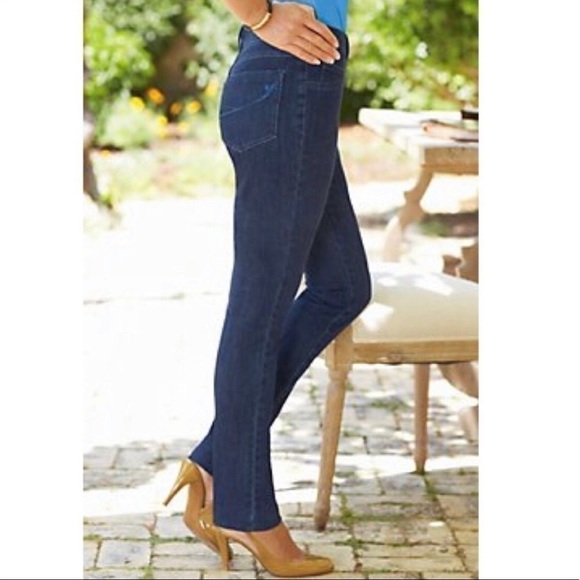 SOFT Surroundings Style 24996 Cotton Triple S Slim, Sculpt, Support Jeans Size 6 - Picture 1 of 7